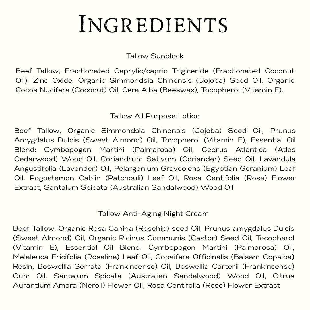 Tallow Skincare Trio Pack